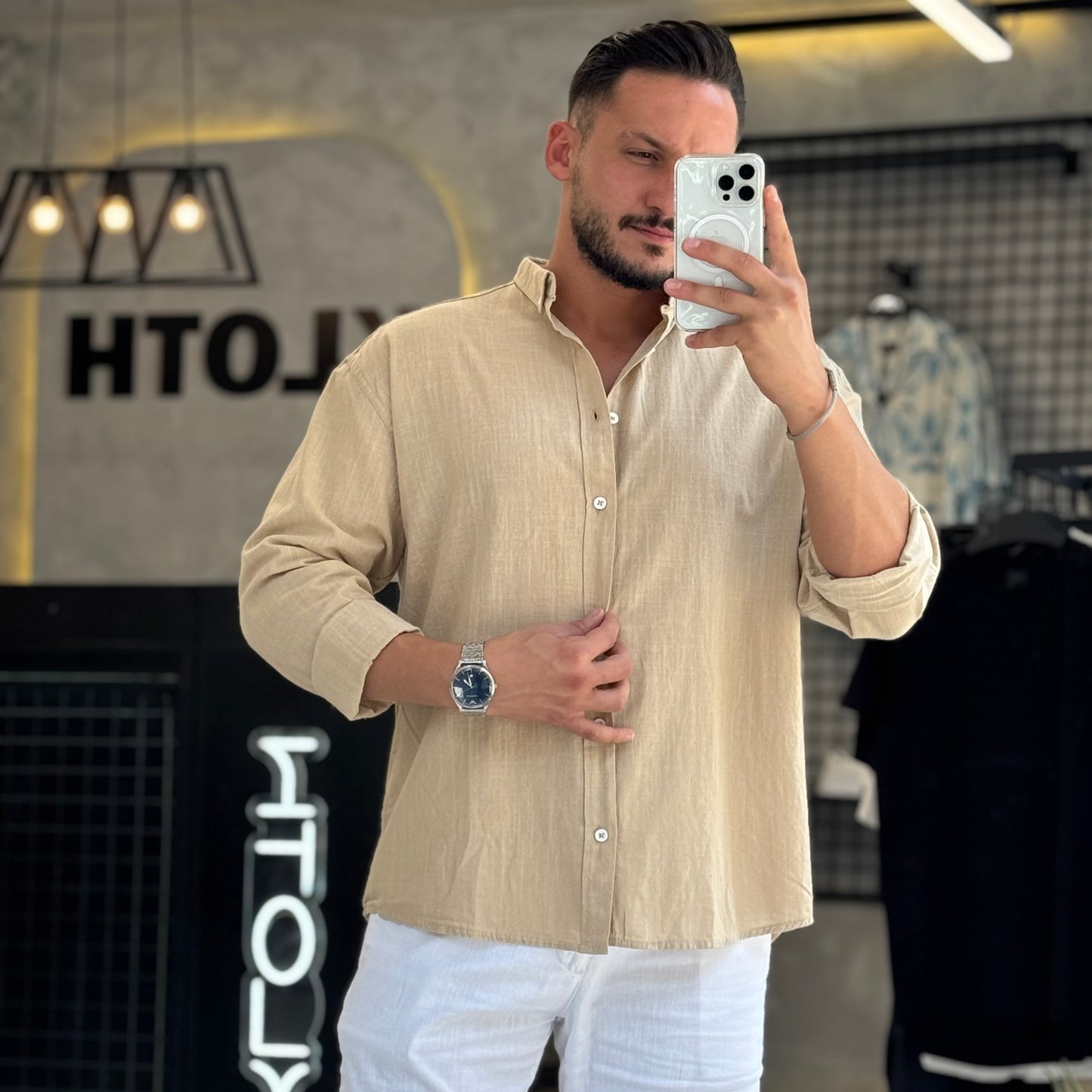 Oversize Linen Shirt - Kloth LB