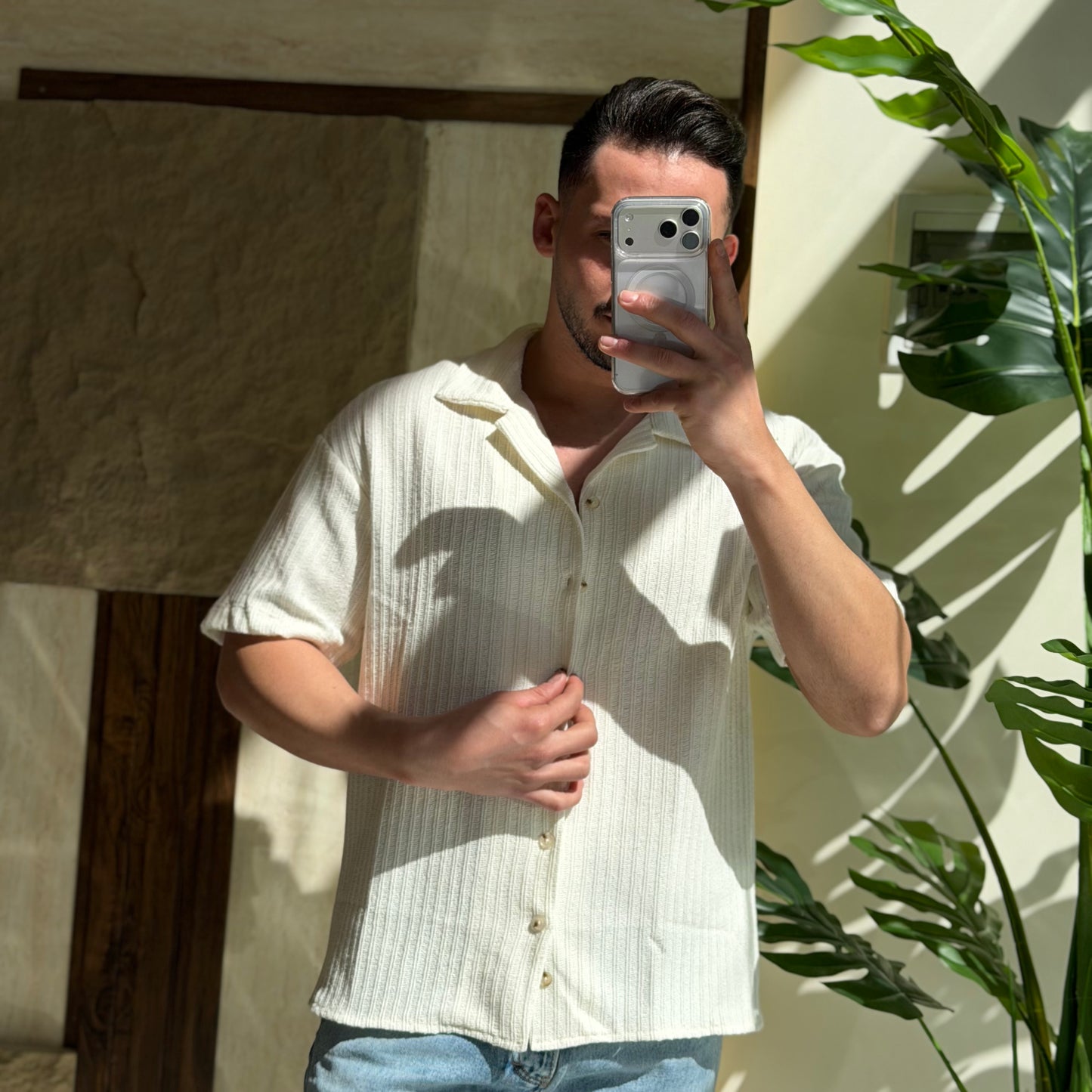 HalfSleeve Linen Shirt