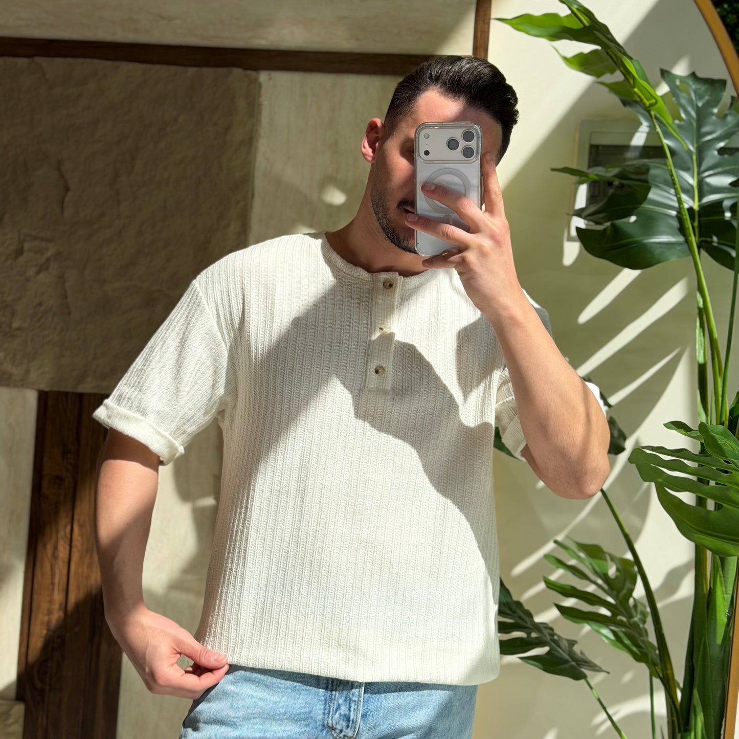 Round Neck Linen T-Shirt