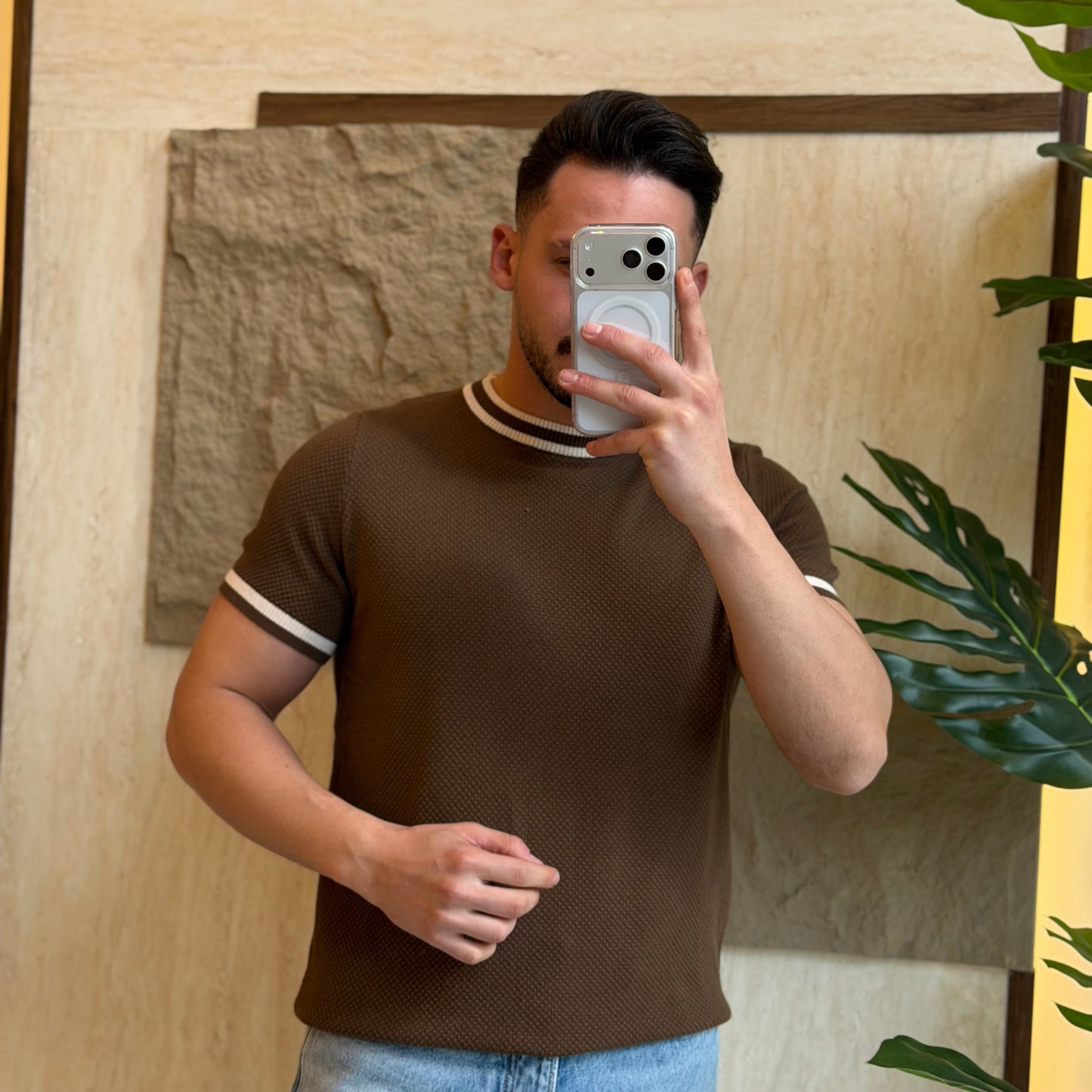 Striped Round Neck