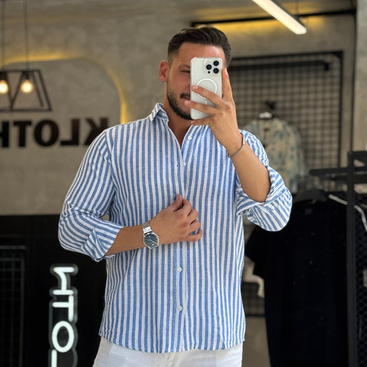 Striped Linen Shirt - Kloth LB