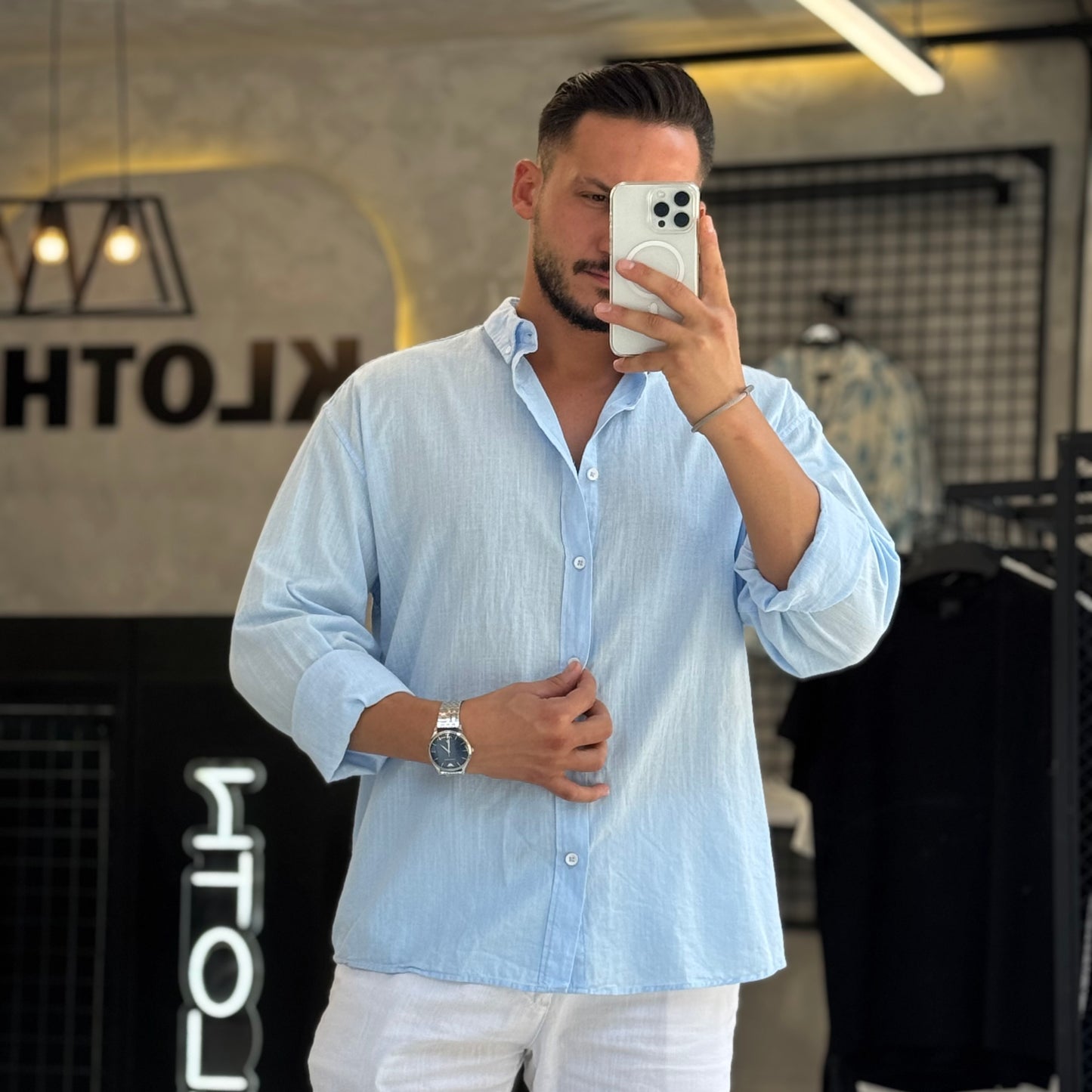 Oversize Linen Shirt - Kloth LB