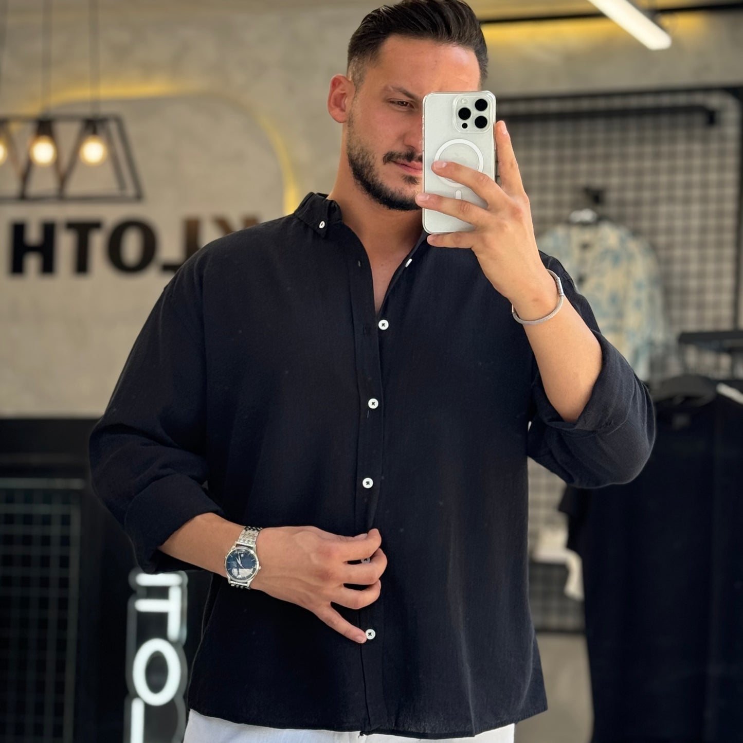 Oversize Linen Shirt - Kloth LB