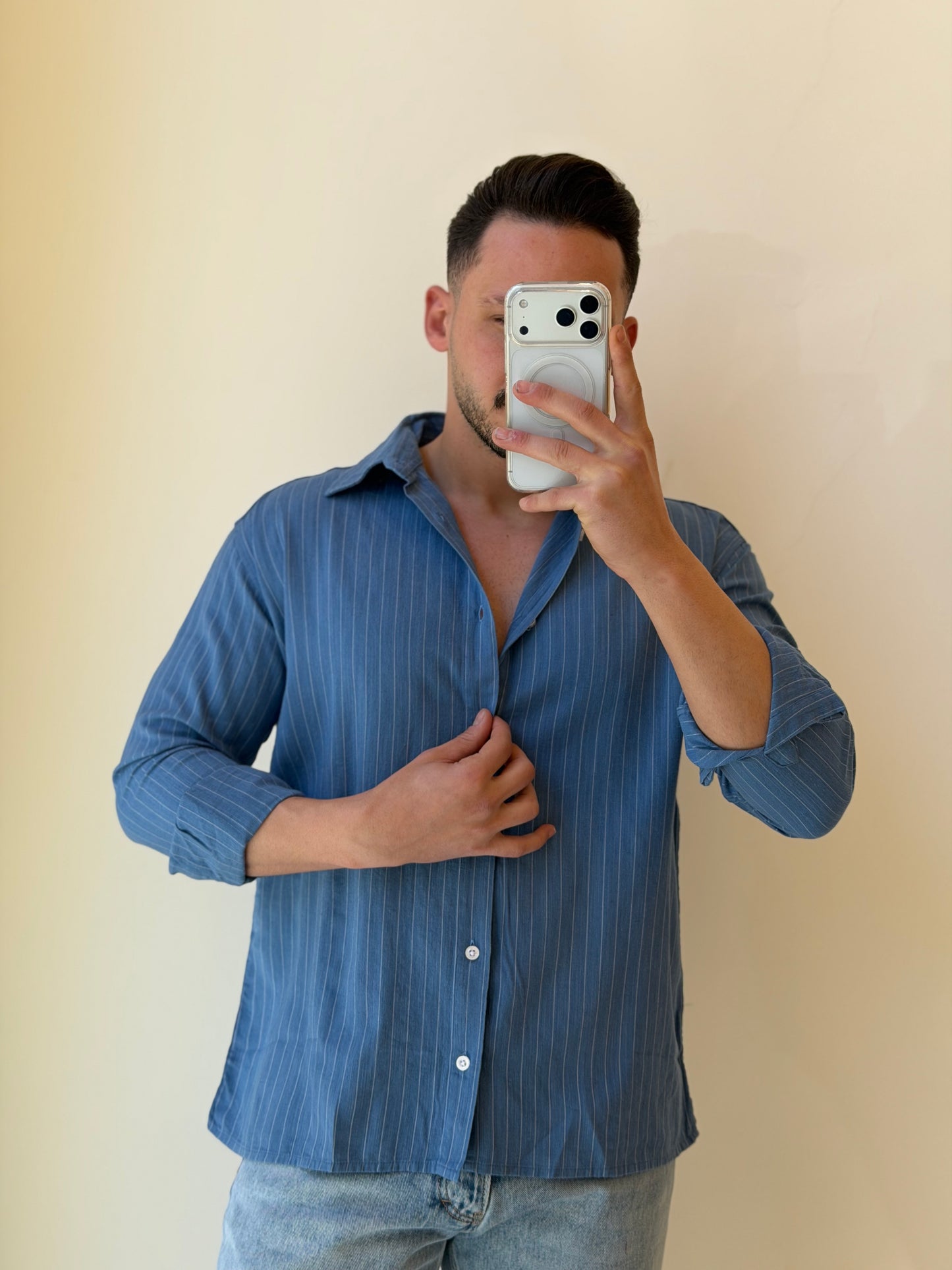 Breathable Striped Shirt
