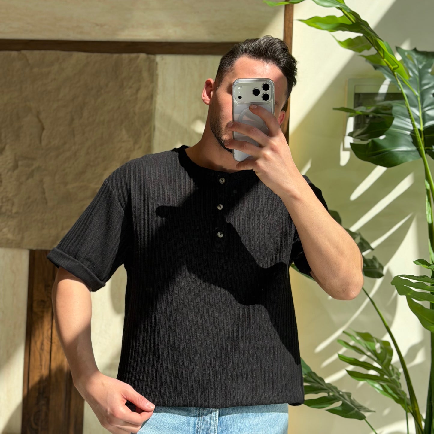 Round Neck Linen T-Shirt