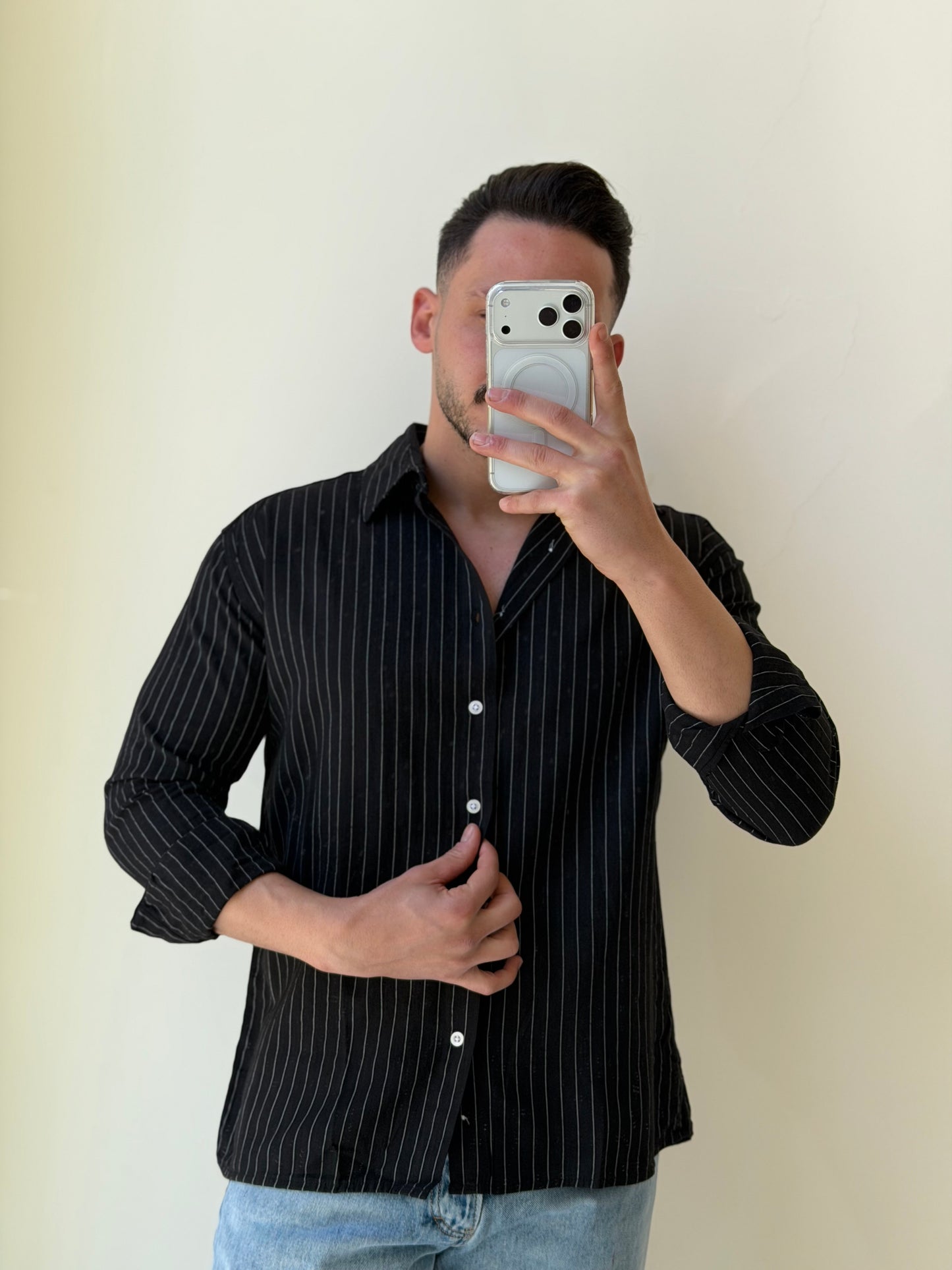 Breathable Striped Shirt