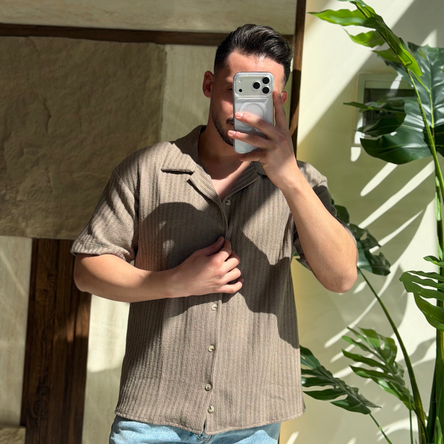 HalfSleeve Linen Shirt