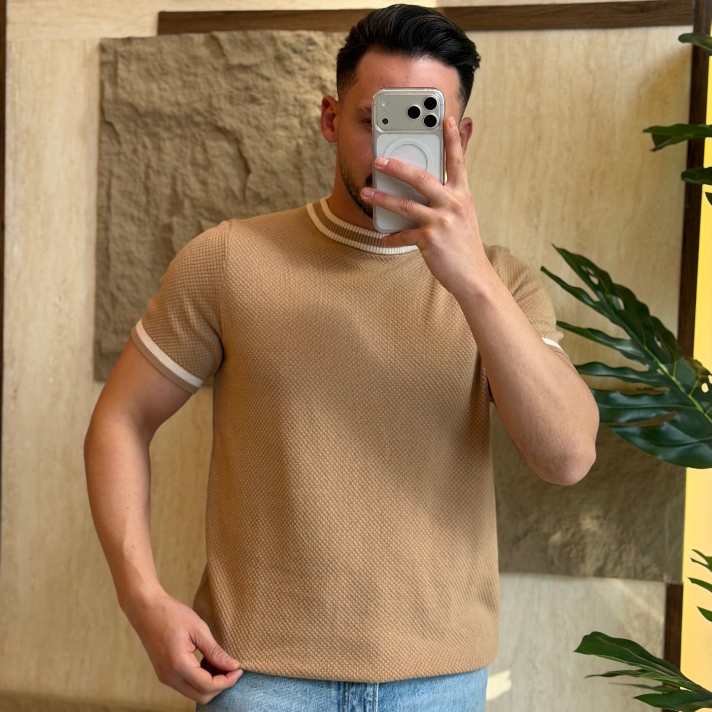 Striped Round Neck