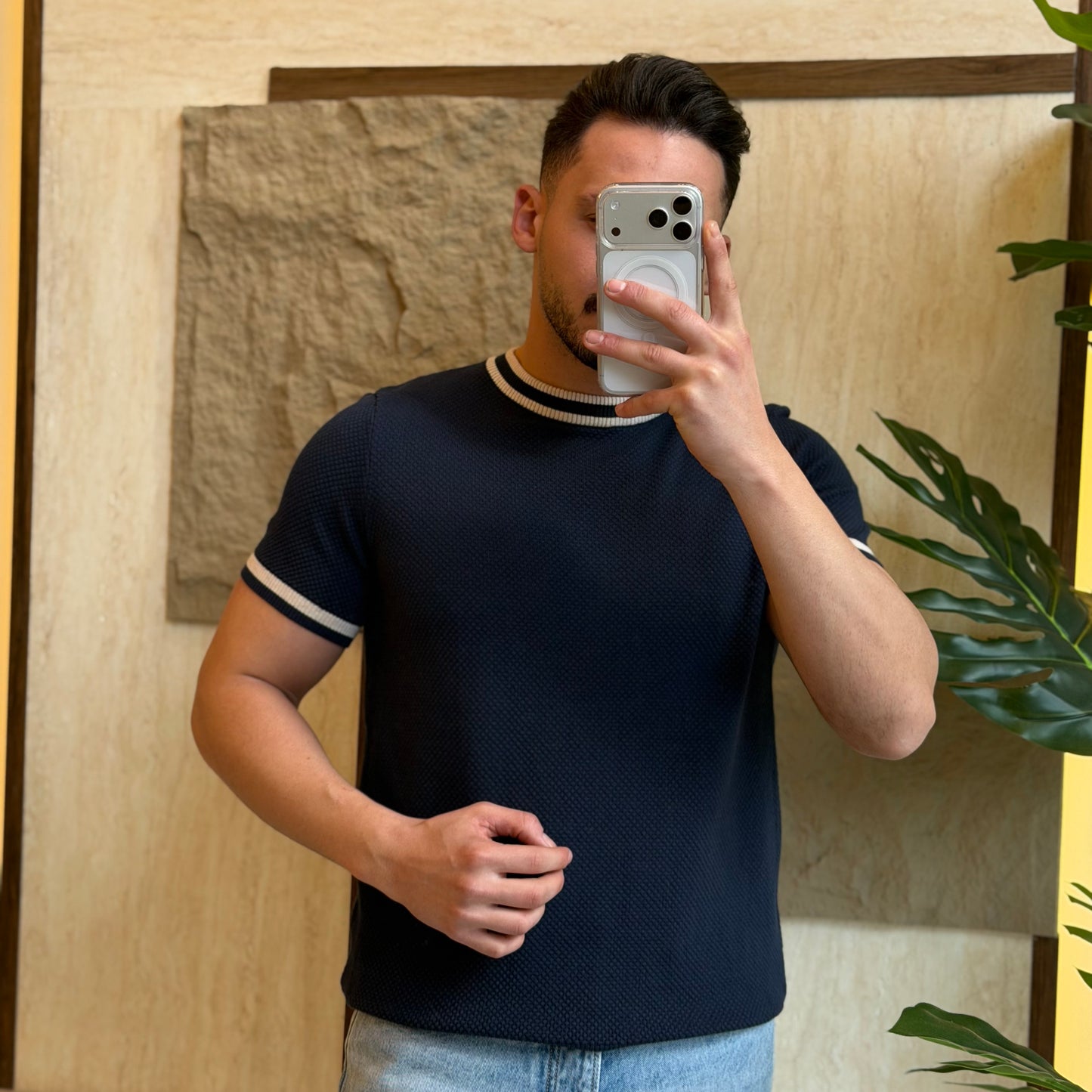 Striped Round Neck