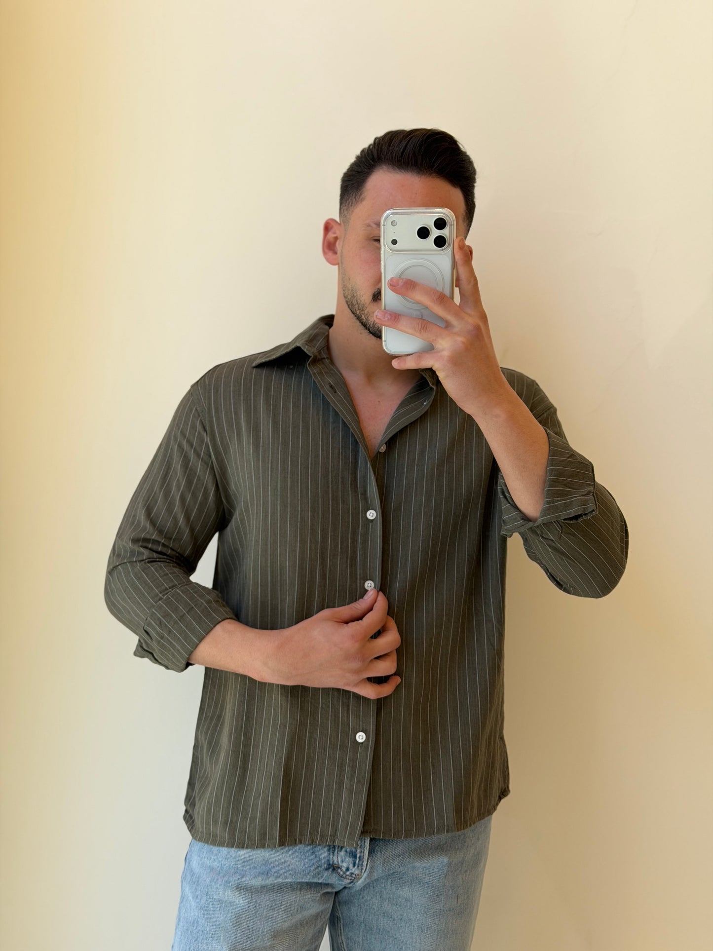 Breathable Striped Shirt