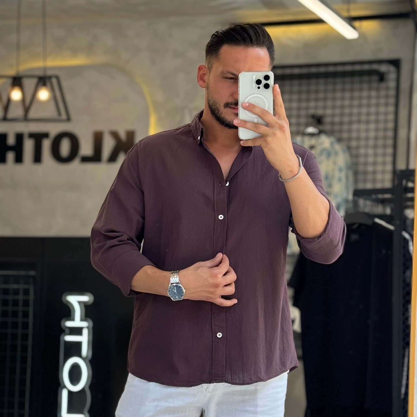 Oversize Linen Shirt - Kloth LB