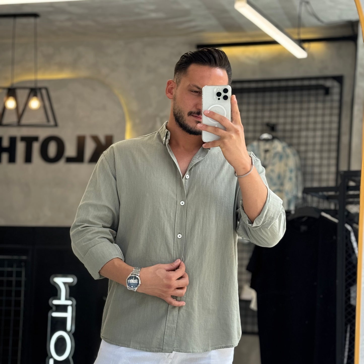 Oversize Linen Shirt - Kloth LB